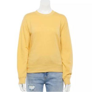 NEW SO Juniors Favorite Crewneck Light Yellow Sweatshirt - XS